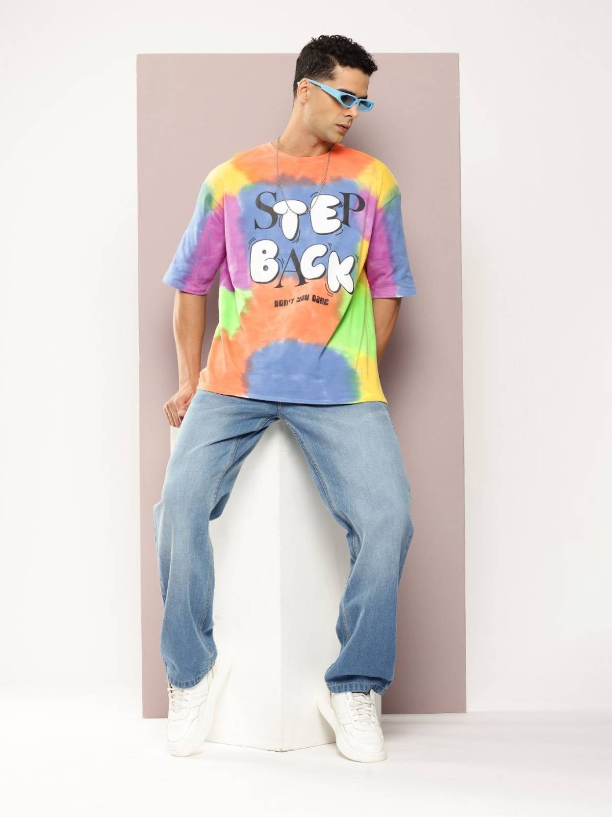 Printed Round Neck Pure Cotton Multicolor T-Shirt