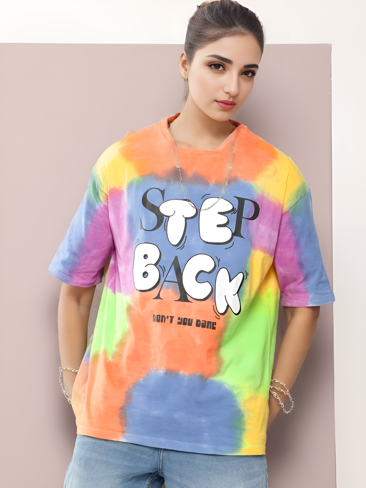 Printed Round Neck Pure Cotton Multicolor T-Shirt