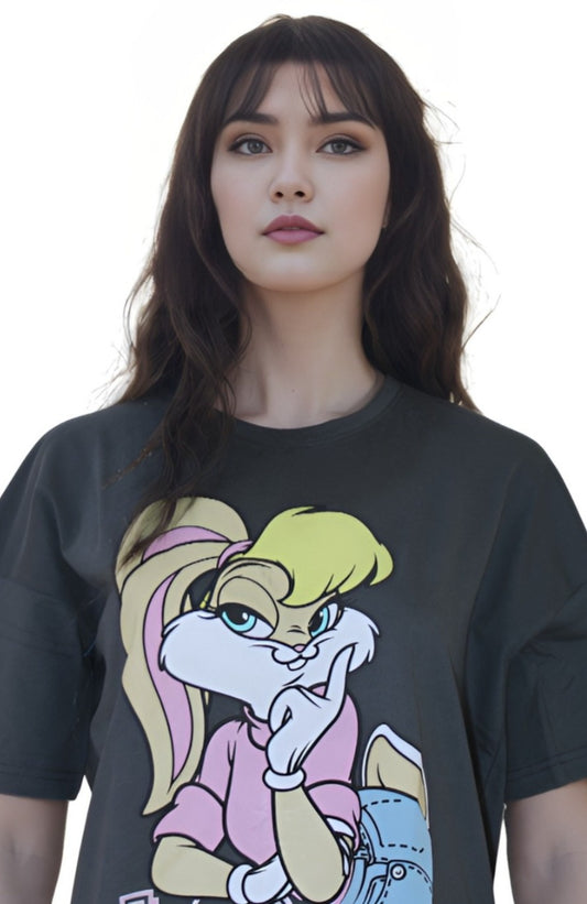 Graphic Printed Cotton Losse Fit T- Shirt