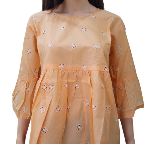 COLOUR ORANGE WOMEN TOP
