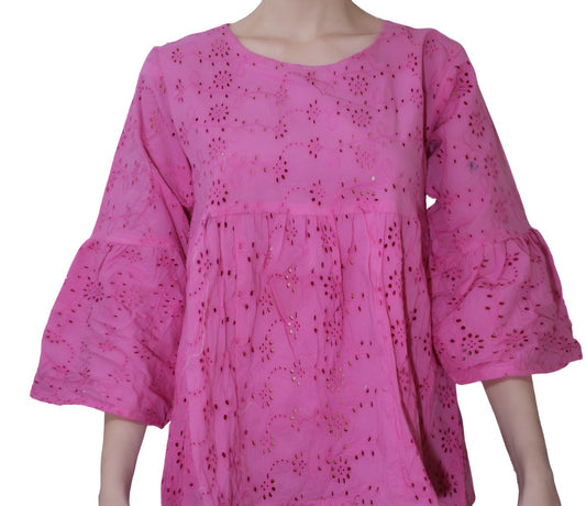 COLOUR PINK WOMEN TOP