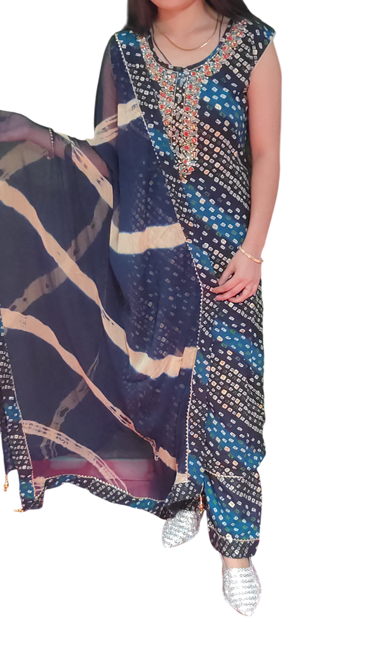 Elegant Cotton Blend Kurti Pant & Dupatta Set for Effortless Ethnic Style