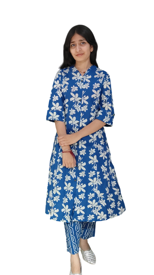 Trendy Woman Printed Kurta Pant Set for Effortless Everyday Fashion